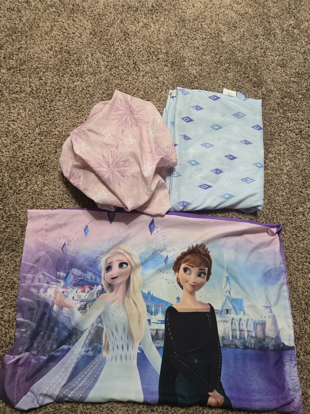 *Frozen* Pillowcase*Fitted & Regular Sheet* Throw Blanket*